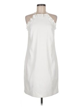 Trina Turk White Ruffled Halter Mini Dress